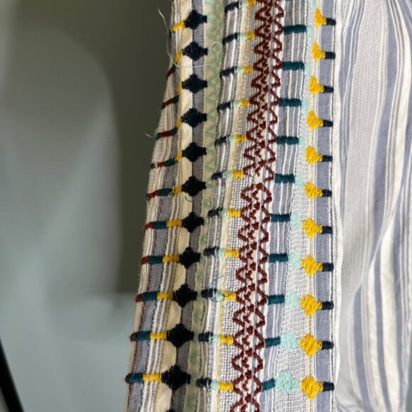 Pilcro & the Letterpress Anthropologie Long Sleeve Button Down Shirt Embroided S - Picture 6 of 10